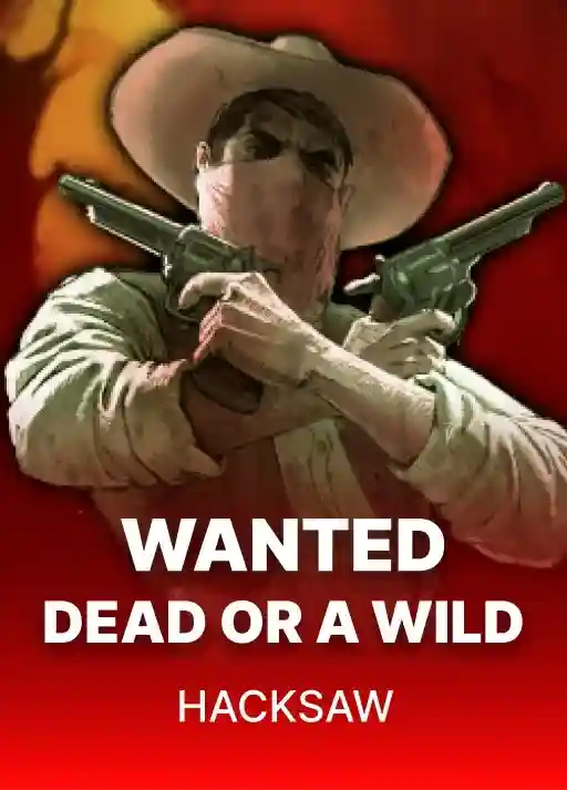 Wanted Dead or a Wild slot poster by Hacksaw Gaming, 96.38% RTP